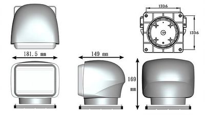  LED Lyskaster 50W Modell 220 HVIT