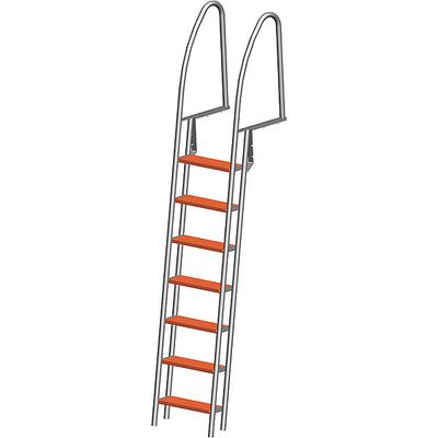 Bryggetrapp rustfri 304, 7 trinn