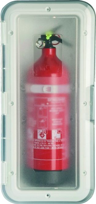 Hovedbilde Holder for 2 kg brannslukker, gj.siktig lokk