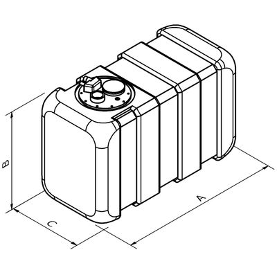 Bensintank  Can, 91 ltr m/giver 