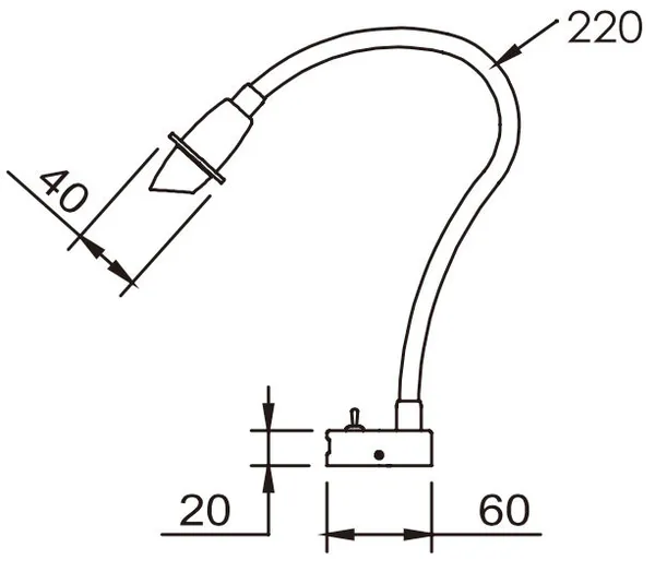 Hovedbilde 1852 Cygnus LED-lampe m/bryter og USB