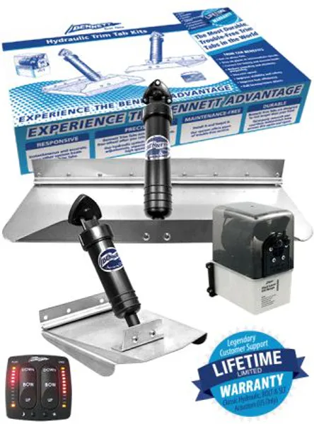 Hovedbilde Bennett el.hydrauliske trimplan m/indikator, 12V,14