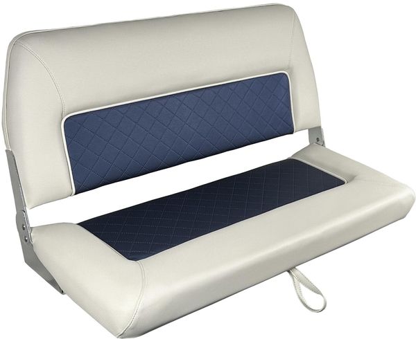 Hovedbilde Båtstol S90, 2-seter, lysegrå/mørkeblå