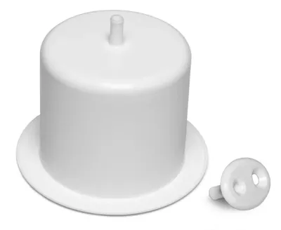 Boksholder Nedfell. 67mm innv. Hvit